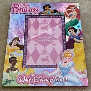 Disney Princess Photo Frame in Pink and Purple with Multicolor Characters